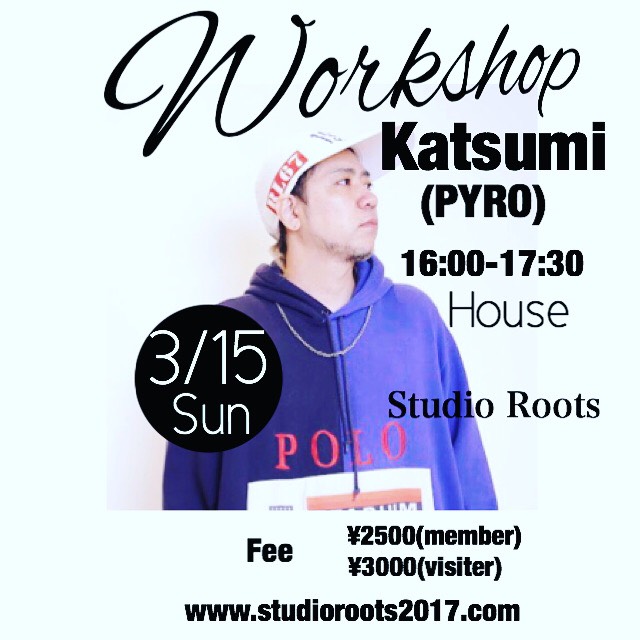 KATSUMI(PYRO)のワークショップが開催決定